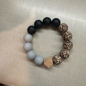 Black and Gray Beaded Bracelet